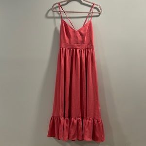 J Crew Watermelon Pink Party Dress! Midi, SO Cute!